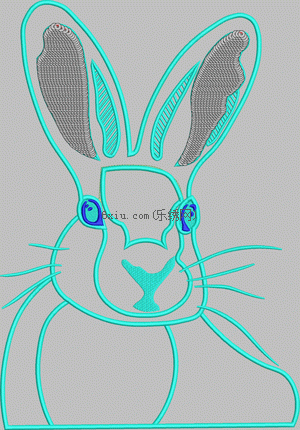 Cartoon rabbit embroidery pattern album