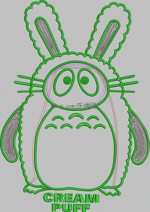 Sequins rabbit embroidery pattern album