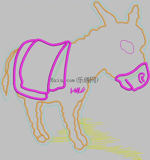 donkey embroidery pattern album