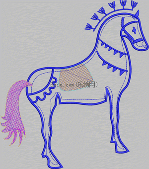 Towel embroidered horse embroidery pattern album