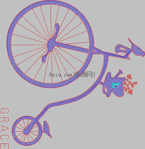 Bicycle embroidery pattern album
