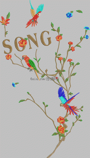 Birds' twitter and fragrance of flowers embroidery pattern album