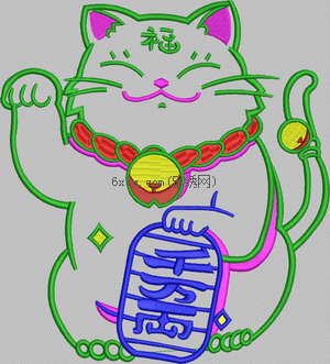 Fortune Cat embroidery pattern album