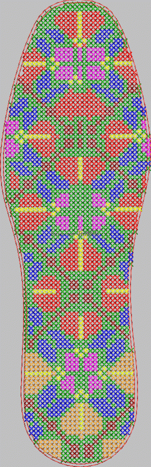 Cross-stitch insole embroidery pattern album