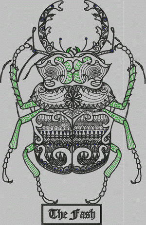 Cartoon insects strange Longicorns embroidery pattern album