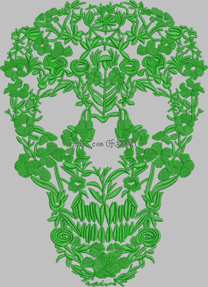 Human skeleton embroidery pattern album