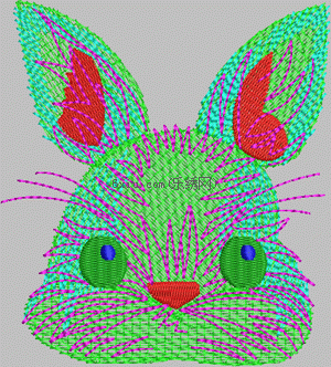 Rabbit embroidery pattern album