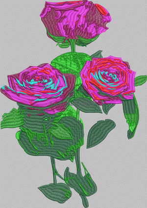 Beautiful Peony Rose embroidery pattern album