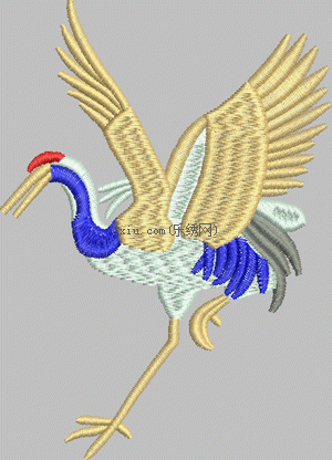 Red-crowned Crane embroidery pattern album