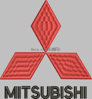 Mitsubishi automobile logo embroidery pattern album