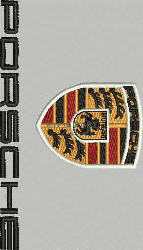 Porsche logo embroidery pattern album