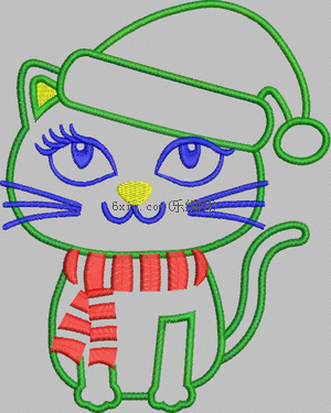 Cartoon cat embroidery pattern album