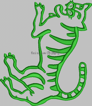 Tiger embroidery pattern album