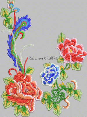 Beautiful Rose Peony embroidery pattern album