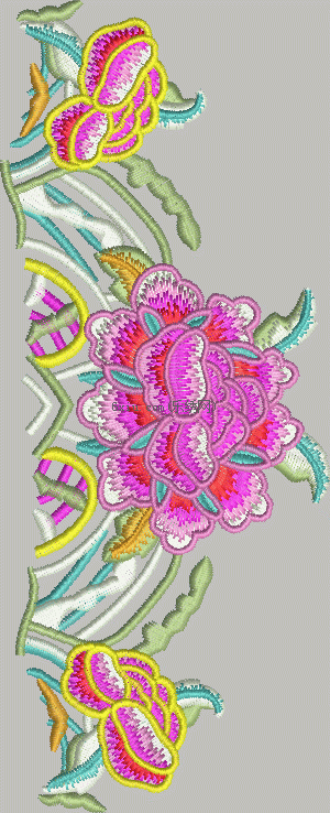 Pretty skirt embroidery pattern album