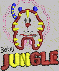 Tiger Cartoon Sticker embroidery pattern album
