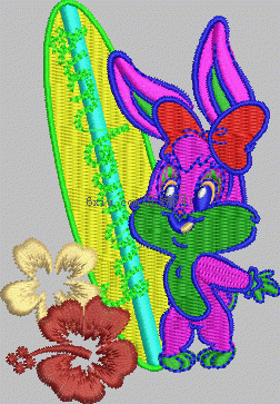Rabbit Cartoon Sticker embroidery pattern album