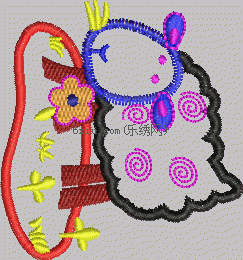 Sheep Cartoon Sticker embroidery pattern album
