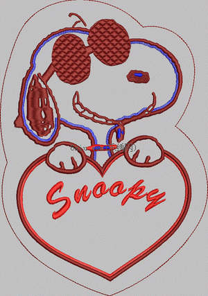 Snoopy Cartoon Sticker embroidery pattern album