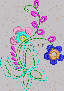 Toddler Flower Cartoon Sticker embroidery pattern album