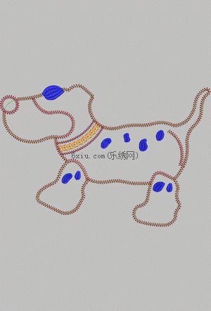 Dog Cartoon Sticker embroidery pattern album
