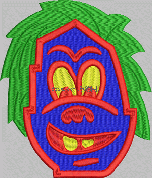 Clown Face Cartoon Sticker embroidery pattern album