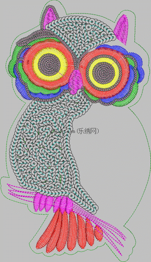 Owl Pearl Piece Cartoon Sticker embroidery pattern album