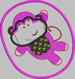 Monkey Cartoon Sticker embroidery pattern album