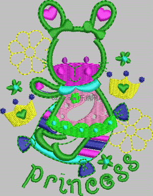 Rabbit Cartoon Sticker embroidery pattern album