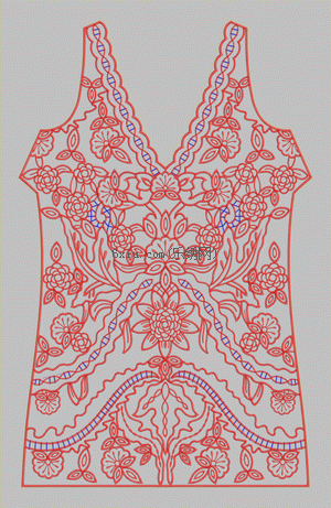 Full waistcoat embroidered in whole piece embroidery pattern album
