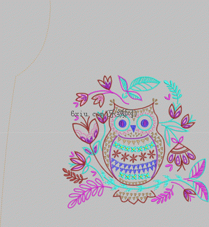 Owl embroidery pattern album