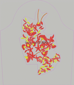 Vine flower embroidery pattern album