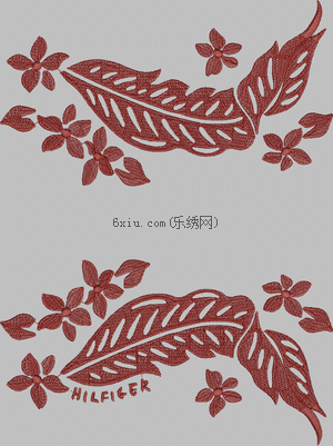 Leaf hollowing out embroidery pattern album