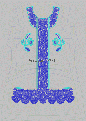 Water-soluble vest back embroidery pattern album