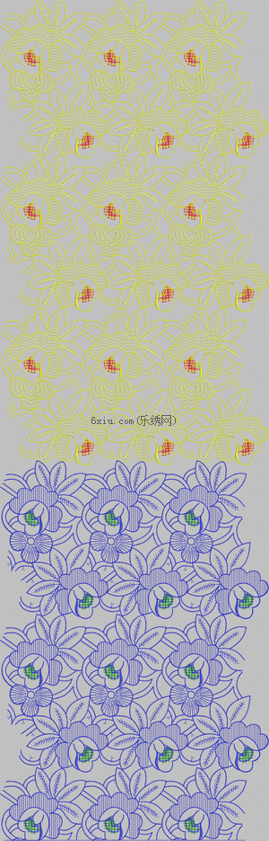 Water soluble full width embroidery pattern album
