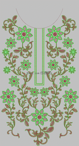 Middle East, Arabia, Thailand, Indonesia, Southeast Asia with collar hem embroidery pattern album