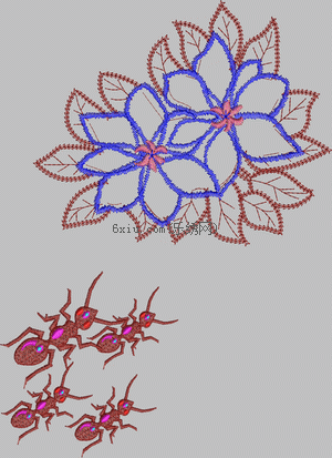 Ant Flower Clothes, Skirts, Shoes and Bags for General Purpose embroidery pattern album