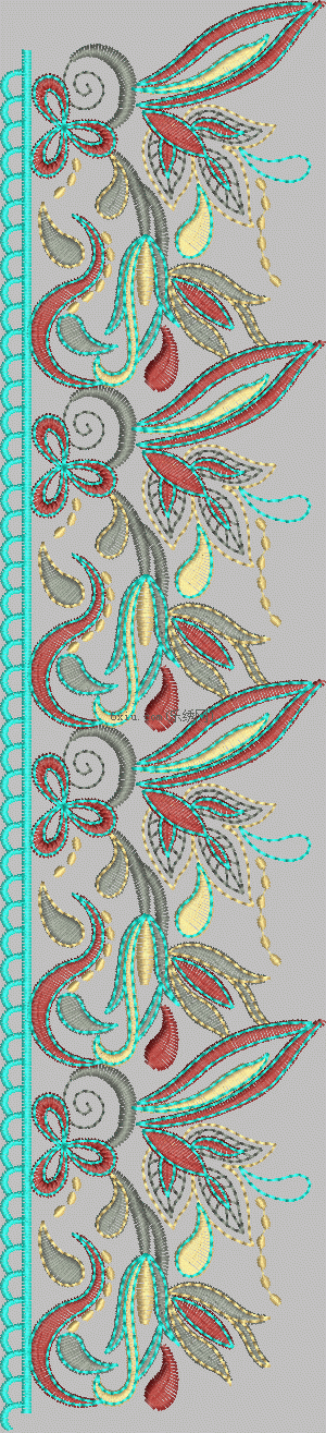 Lace bones of strip-like water-soluble stripe mesh- embroidery pattern album
