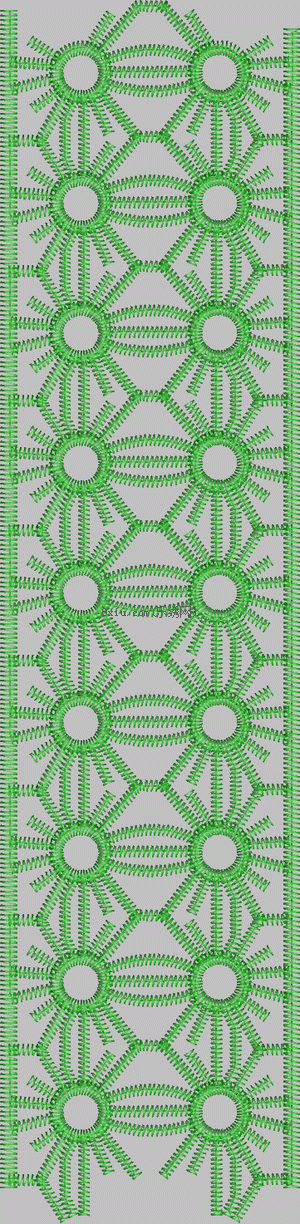 Lace bones of strip-like water-soluble stripe mesh- embroidery pattern album