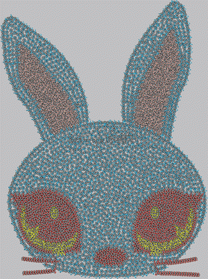 Rabbit Multicolor Bead tablets embroidery pattern album