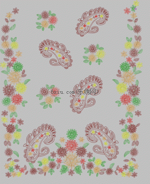 Beautiful flowers embroidery pattern album
