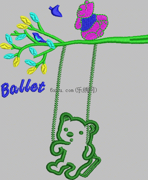 Bear Sticker Button Children's Clothes embroidery pattern album