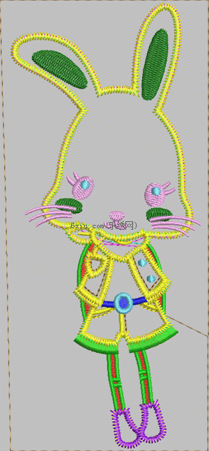 Button Cartoon Children's Clothes for Rabbit Girls embroidery pattern album
