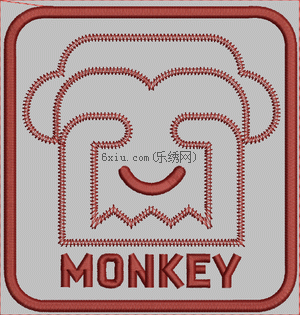 Monkey Stick Button Children's Clothes embroidery pattern album
