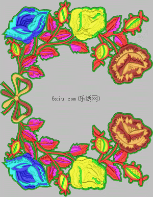 Pretty flower collar embroidery pattern album