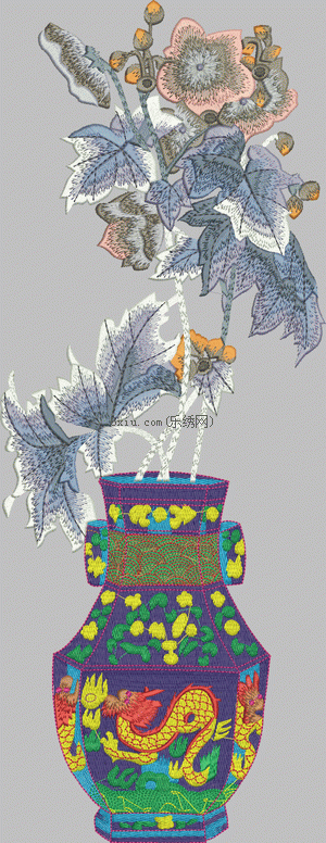 Beautiful vases embroidery pattern album