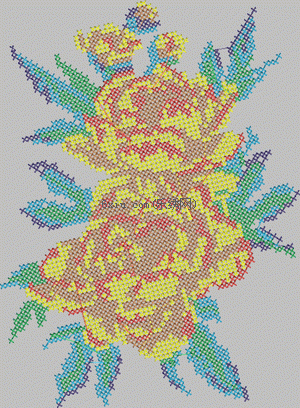 Cross-stitch Beautiful Flowers embroidery pattern album