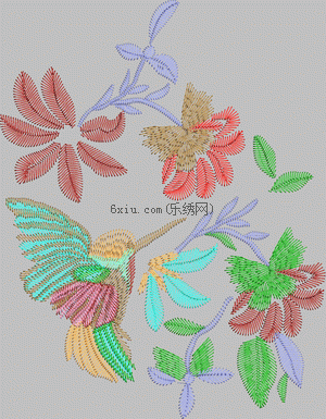 Bird beauty embroidery pattern album