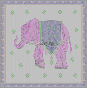Elephant Chain Eye Rope Embroidery Special Pillow Decorative Blanket is Complex embroidery pattern album