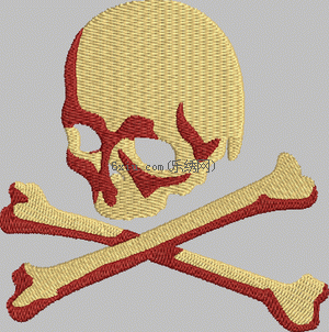 Skull and Stamp Sign Cloth with Emblem for Male embroidery pattern album